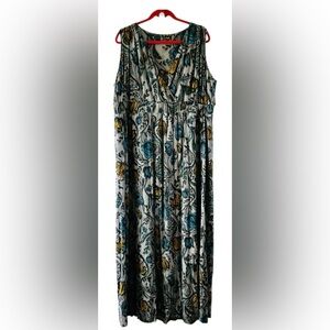 Coldwater Creek Womens Floral Maxi Dress Summer Beach Casual Travel Size 2X